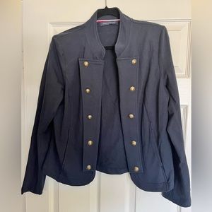 Tommy Hilfiger Navy Military Style Jacket with brass buttons. Size L. $75